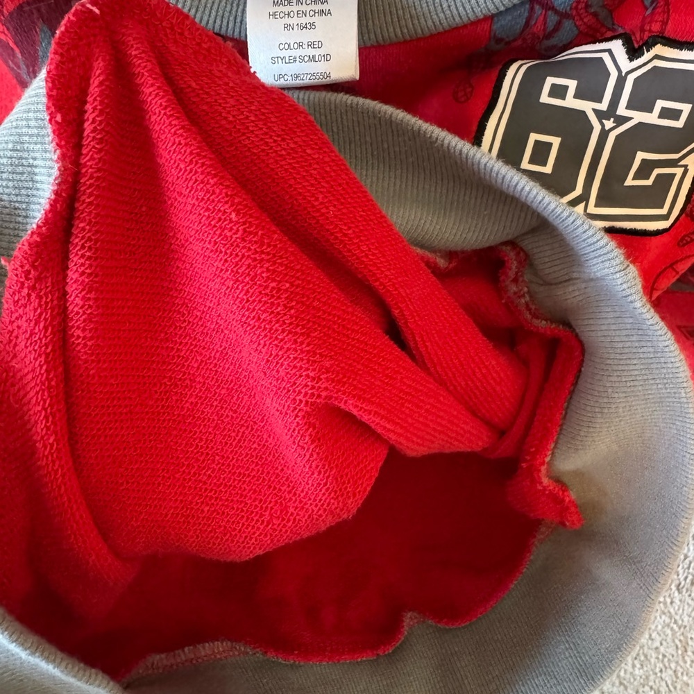 Marvel Red and Gray Spider-Man Kids Pullover Size 4T - Picture 6 of 7